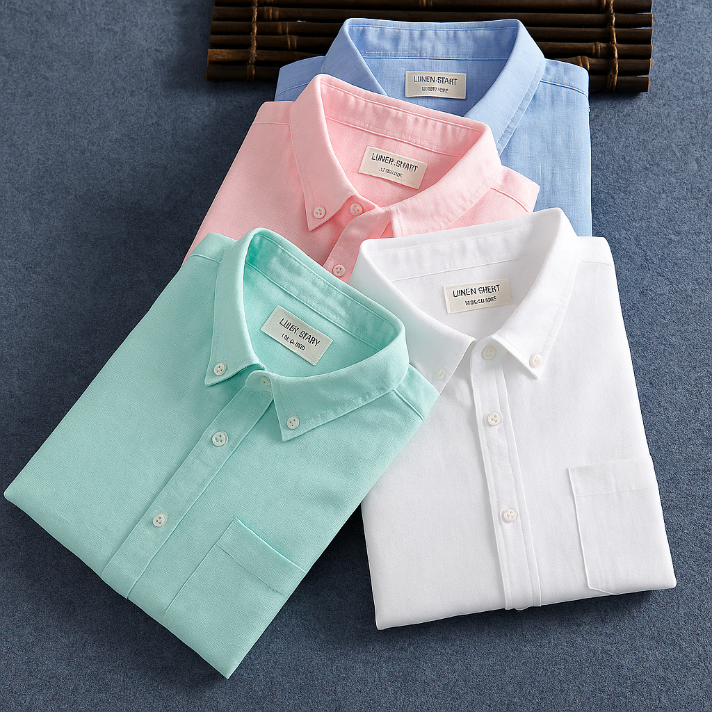 Men's Premium Line Linen Shirts (Pack Of 4)