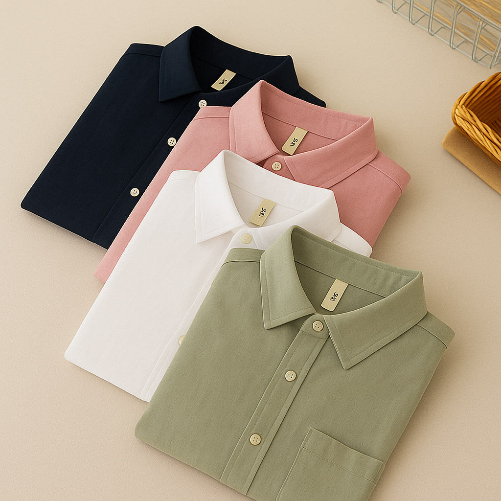 Mens Casual Long Sleeve Shirt( Pack of 4 )